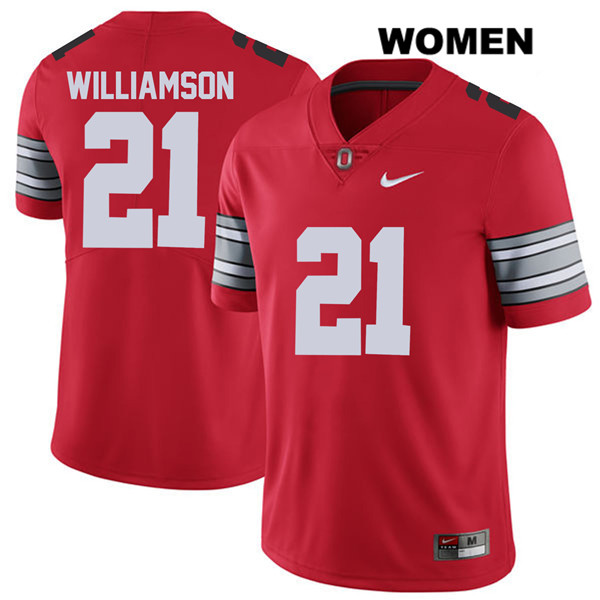 Ohio State Buckeyes Women's Marcus Williamson #21 Red Authentic Nike 2018 Spring Game College NCAA Stitched Football Jersey HQ19C74YI